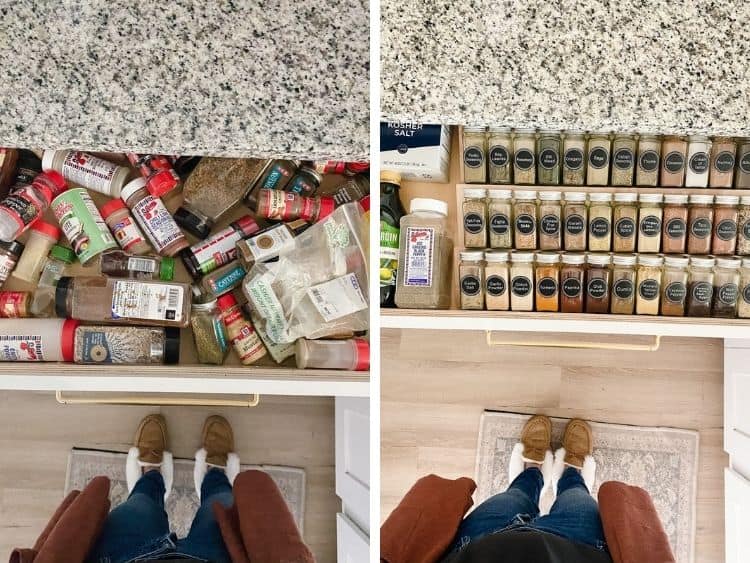 DIY Spice Drawer Organizer {The BEST, Simplest Spice Rack!}