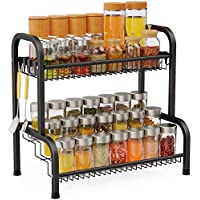 F-color 2 Tier 201 Stainless Steel Standing Spice Organizer only $14.99
