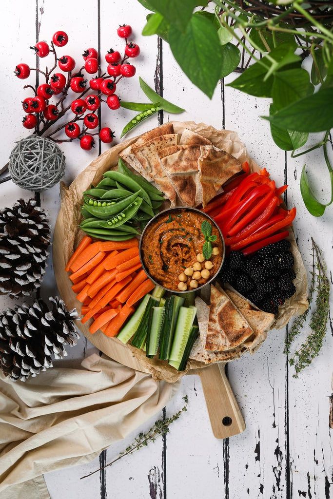 Holiday Veggie Dip Platter | Easy and Healthy Recipes