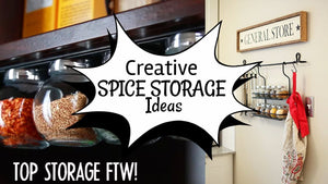 More detail related to our spice storage ideas video: 10.Magnetic Mason Jars