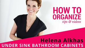 How to Organize Under the Sink Cabinets Bathroom - Home Organizing Tips with Helena - A Personal Organizer Are you having a hard time finding all you ...