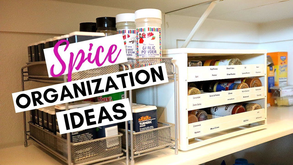 Here's how you organize your home on a budget of just $50 a month! This month's organization project is spice rack organization and storage from Bed Bath and ...