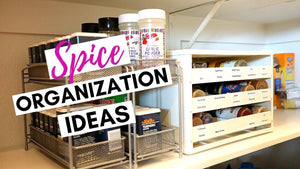 Here's how you organize your home on a budget of just $50 a month! This month's organization project is spice rack organization and storage from Bed Bath and ...