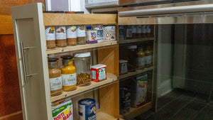 I made this pull out spice drawer for my daughter's kitchen