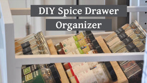 This easy kitchen spice drawer organizer is a beginner-friendly DIY project for everyone who want to keep their spices organized