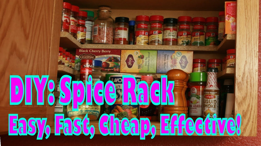 DIY Cupboard Spice Rack Organizer
