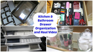 Hi there, in this video I am sharing a drawer organization haul and how I re-organized some kitchen and bathroom drawers