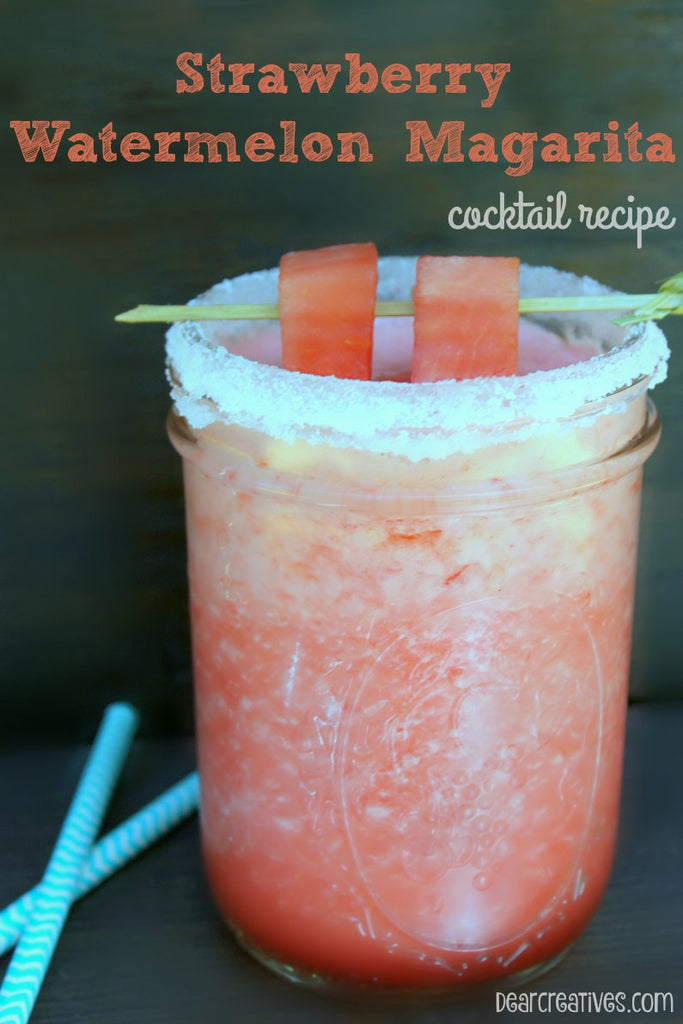 Are you ready for a good margarita? I think you will enjoy blending up this Strawberry Watermelon Margarita! It’s perfect as a cocktail or as a mocktail (without alcohol)