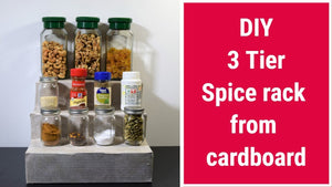 Cardboard spice rack | DIY Spice Organizer From Cardboard | diy kitchen organizer from cardboard | spice organizer diy | diy spice organizer for kitchen | diy ...