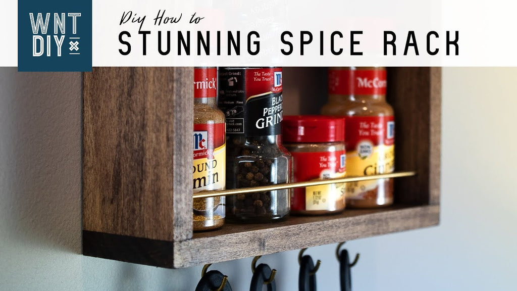 Build an easy brass and poplar spice rack