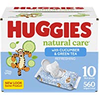 560-Count Huggies Natural Care Baby Wipes (Cucumber & Green Tea) only $13.07