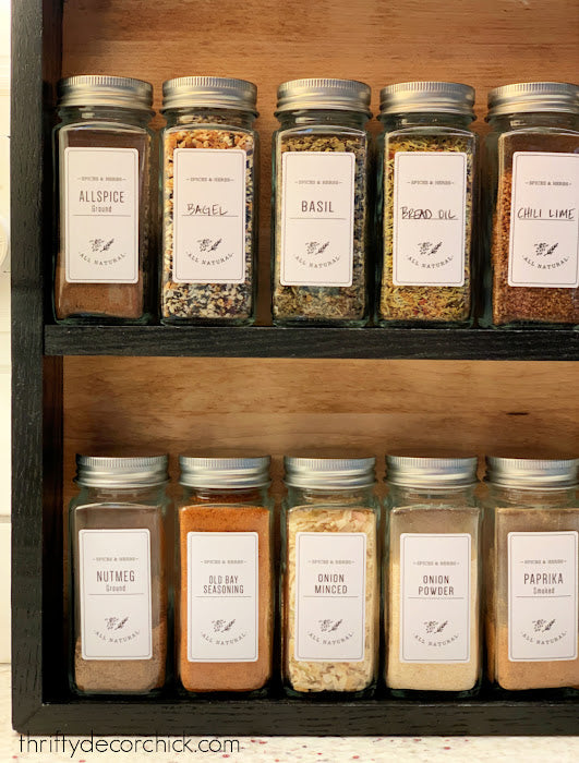 DIY Wood Countertop Spice Rack for the Kitchen