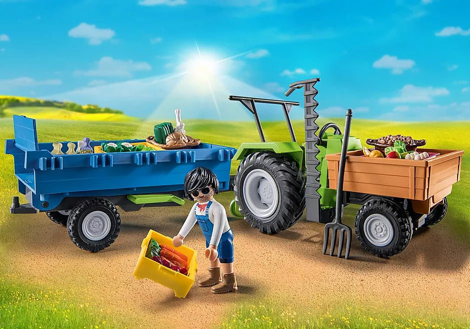 Playmobil Country Harvester Tractor with Trailer