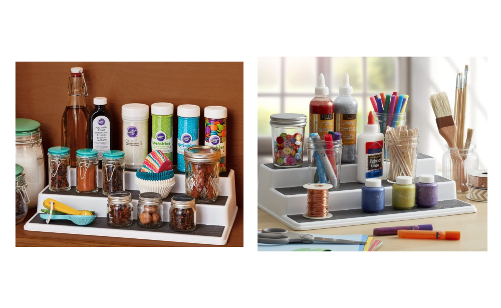 49% Off Non-Skid 3-Tier Spice Pantry Kitchen Cabinet Organizer