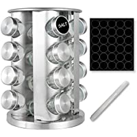 Dopgl Rotating Spice Rack Organizer with 16-Pieces Jars only $16.48