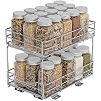 Adjustable Sliding 2 Tier Cupboard Pull Out Spice Rack Organizer only $9.99