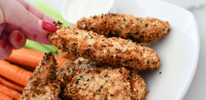 Make 4 Ingredient Everything Bagel Chicken Tenders in the Air Fryer or Oven