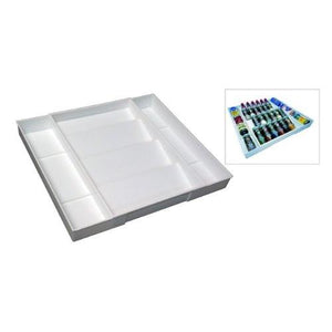 Dial Industries White Plastic Expand-A-Drawer Spice Organizer