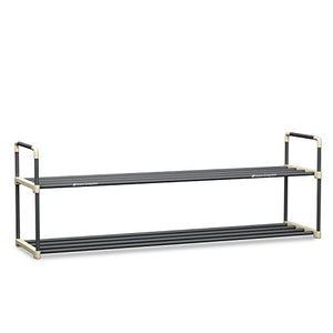 Shoe Rack with 2 Shelves-Two Tiers for 12 Pairs-For Bedroom, Entryway, Hallway, and Closet- Space Saving Storage and Organization by Home-Complete