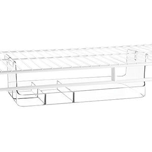 InterDesign Wire Shelving Organizer, Under Shelf Bin - Small Divided, Clear