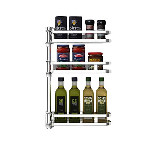 Rotating Spice-Rack Shelf Kitchen Corner-Organizer (3 Tiers)