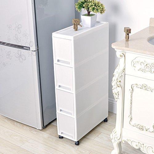 Storage shozafia narrow slim rolling storage cart and organizer 7 1 inches kitchen storage cabinet beside fridge small plastic rolling shelf with drawers for bathroom