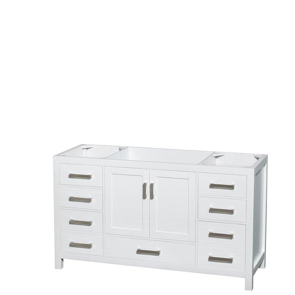 Save on wyndham collection sheffield 60 inch single bathroom vanity in white white carrera marble countertop undermount square sink and 58 inch mirror