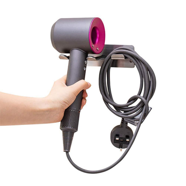 The best bellejoomu hair dryer holder wall mount compatible with dyson hair dryer 304 stainless steel hair dryer blow diffuser holder organizer adhesive for the bathroom