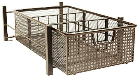 DecoBros Mesh Cabinet Basket Organizer, Bronze (Medium - 9.4 x 15.3 x 5)