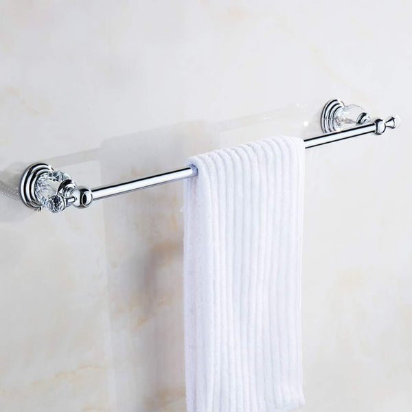 Amazon be xn crysta towel bar holder wall mounted bathroom accessories copper chrome finished towel rack silvery 120cm47inch