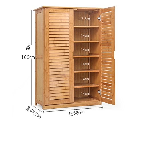 MCUWEHGFET Wooden Shoe Cabinet Bamboo Shoe Rack Solid Wood,Simple,shoebox Storage Room Shoe Rack [Multilayer],Multifunction,Porch Door Cabinet-A