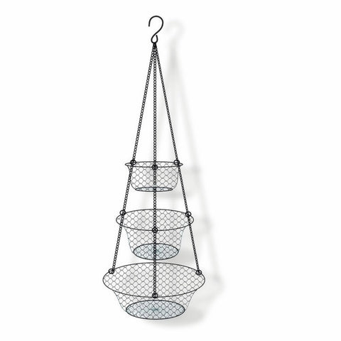 3-Tier Hanging Basket, Storage Organizer for Fruits,Vegetables, Accessory,Perfer for Kitchen and Bathroom