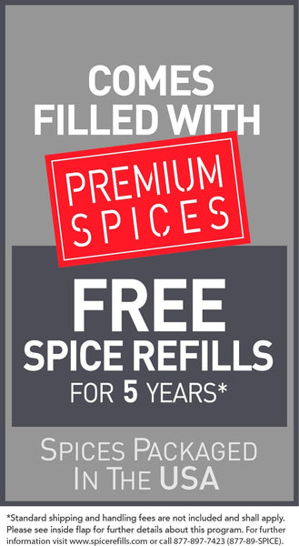 Kamenstein Magnetic 12-Tin Spice Rack with Free Spice Refills for 5 Years