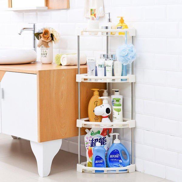 Explore 4 tier corner storage organizer shelf i best kitchen spice rack makeup cosmetics counter organizing stand bathroom organizer off white 4 tier