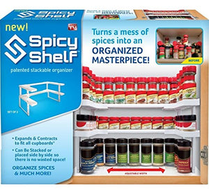 Spicy Shelf Spice Rack and Stackable Organizer 1 Set of 2 shelves
