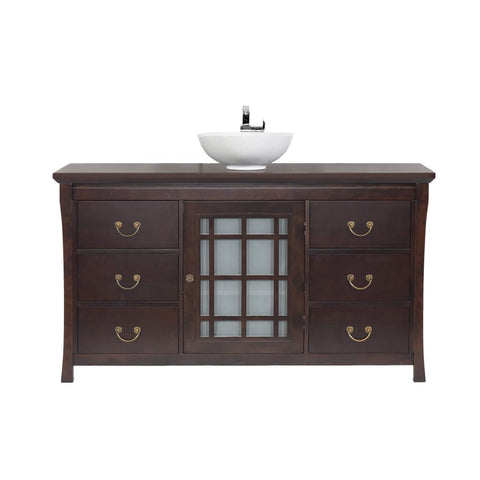 Budget friendly maykke shoji 64 pacific rim single bathroom vanity set in vintage walnut wood vanity top in vintage walnut ceramic vessel in white lba0460005