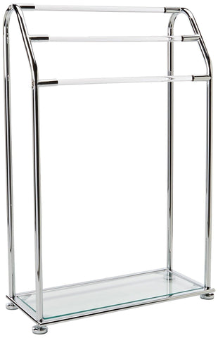 Featured organize it all 3 bar bathroom towel drying rack holder with shelf chrome