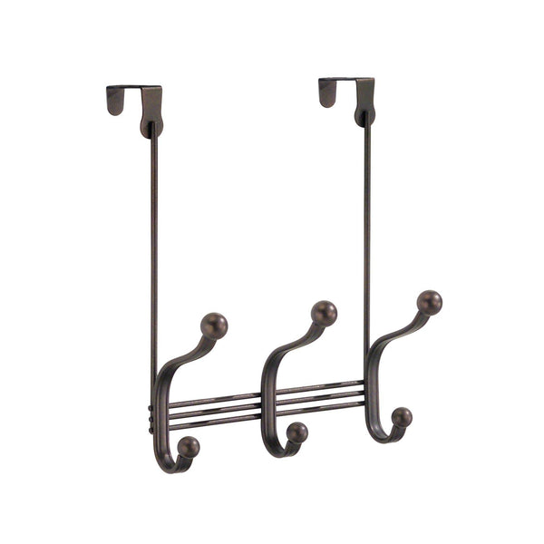 Budget friendly idesign york metal over the door organizer 3 hook rack for coats hats robes towels bedroom closet and bathroom 11 25 x 9 x 2 set of 2