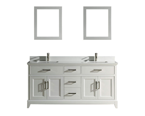 Best vanity art 72 inch double sink bathroom vanity set super white phoenix stone soft closing doors undermount rectangle sinks with two free mirror va1072 dw