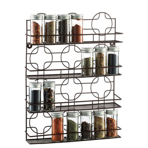 Saganizer 4 Tier spice rack spice organizer, wall spice rack, great idea for spice storage, designed spice shelf