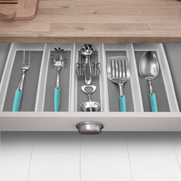 Heavy duty sorbus utensil drawer organizer expandable cutlery drawer trays for silverware serving utensils multi purpose storage for kitchen office bathroom supplies utensil drawer organizer white