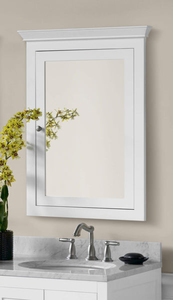 Best ronbow edward 27 x 34 transitional solid wood frame bathroom medicine cabinet with 2 mirrors and 2 cabinet shelves in white 617026 w01