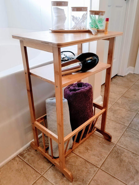 Online shopping splashsoup bamboo side table compact book magazine media rack end piece natural bathroom towel stand living room corner organizer entryway caddy
