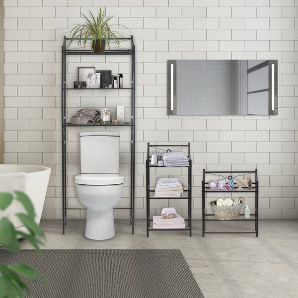 Budget friendly sorbus bathroom storage shelf over toilet space saver freestanding shelves for bath essentials planters books etc