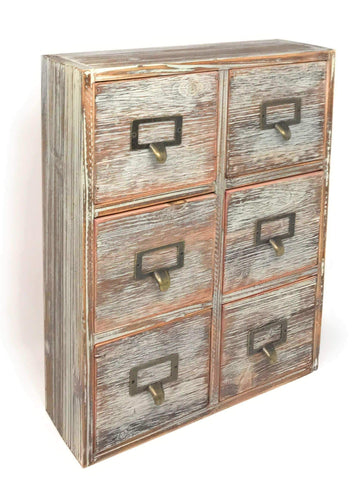 Storage organizer farmhouse decor desk organizer storage cabinet bathroom home shelves kitchen living room bedroom furniture apothecary drawers rustic wood distressed finish