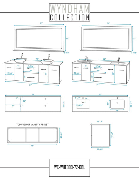 Order now wyndham collection centra 72 inch double bathroom vanity in grey oak with white carrera top with square porcelain undermount sinks