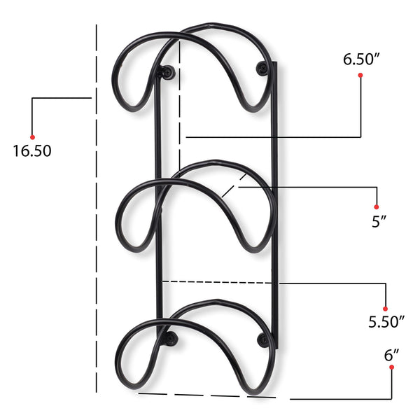 Storage wallniture wrought iron metal towel rack solid quality wall mountable for bathroom storage large enough to fit rolled bath beach towels black set of 2
