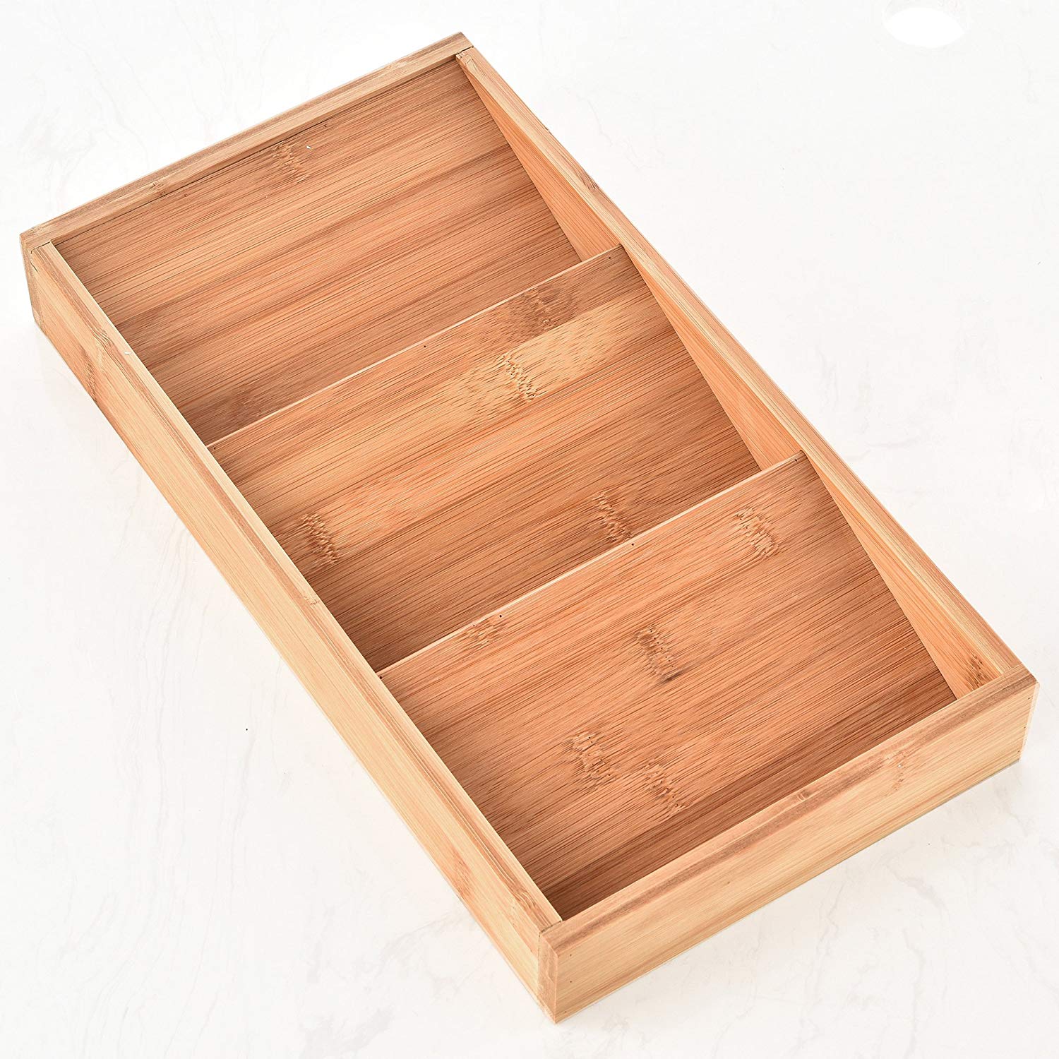 Comllen 3-Tier Cabinet Drawer Tray Organizer In-Drawer Bamboo Spice Rack - Spice Storage/Organization